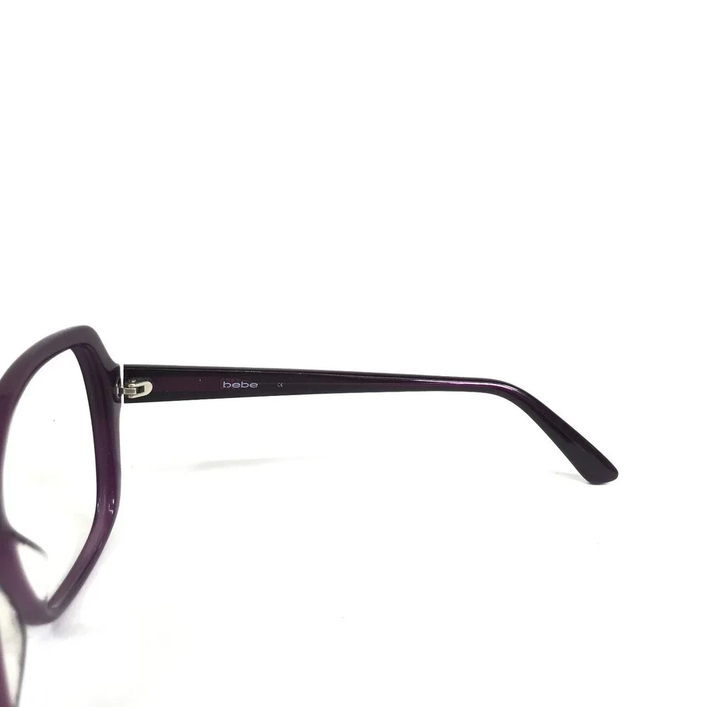 Bebe Sunglasses Frames BB7123 505 PLUM Purple Oversized Cheetah Print 56-15-135